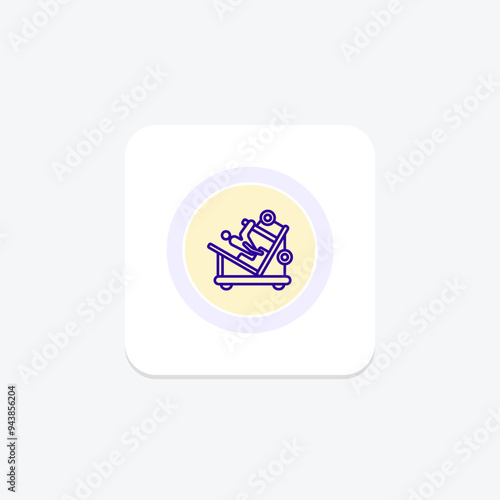 Lower Body Workout icon, workout, legs, glutes, quads line icon, editable vector icon, pixel perfect, illustrator ai file