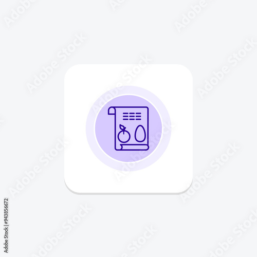 Meal Planning icon, planning, preparation, cooking, recipes line icon, editable vector icon, pixel perfect, illustrator ai file