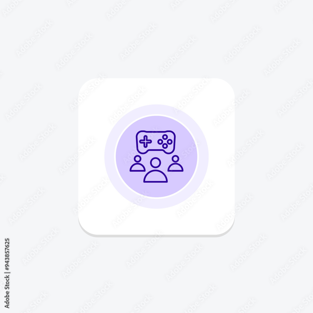 Multiplayer icon, gaming, game, online, friends line icon, editable vector icon, pixel perfect, illustrator ai file Multiplayer icon, gaming, game, online, friends line icon, editable vector icon, pixel perfect, illustrator ai file