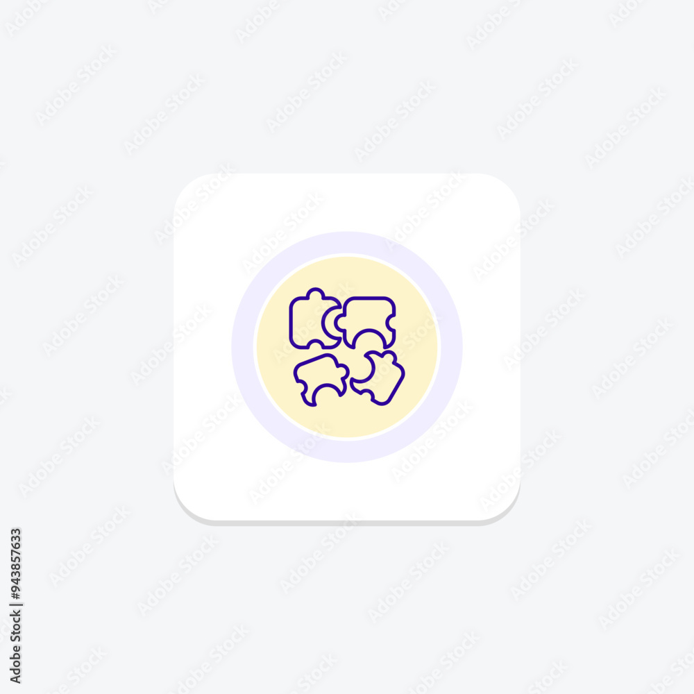 Puzzle icon, gaming, game, challenge, brain teaser line icon, editable vector icon, pixel perfect, illustrator ai file Puzzle icon, gaming, game, challenge, brain teaser line icon, editable vector icon, pixel perfect, illustrator ai file