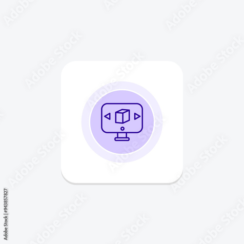 Simulation icon, gaming, game, realistic, virtual line icon, editable vector icon, pixel perfect, illustrator ai file