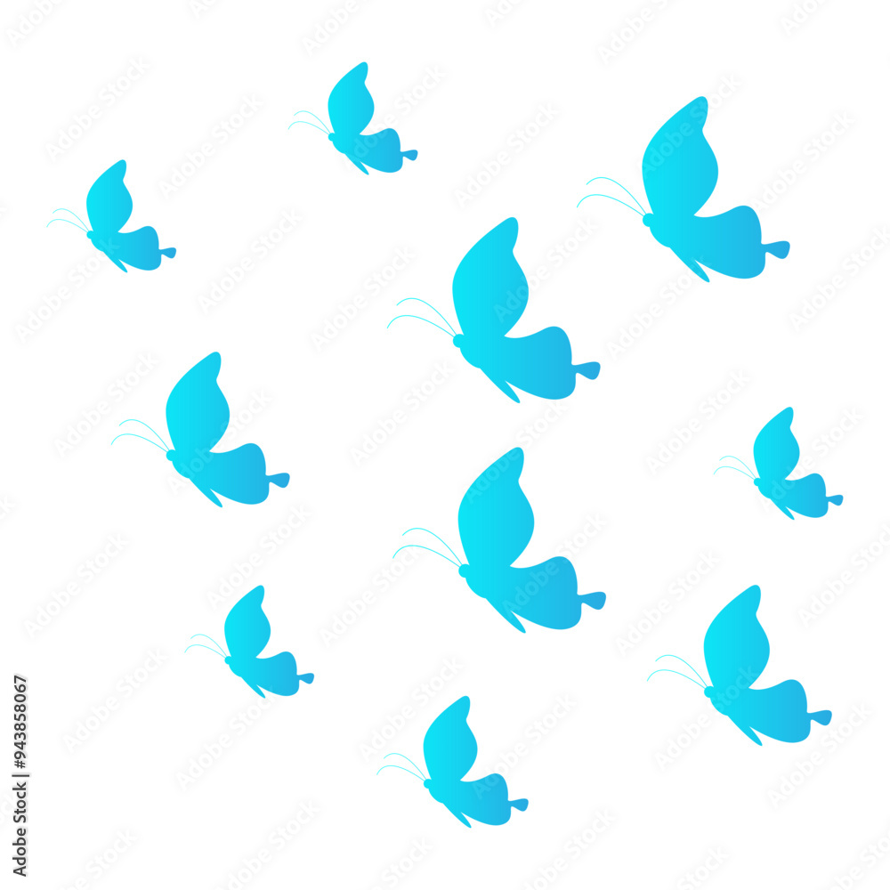 Fototapeta premium Flying Butterfly Simple