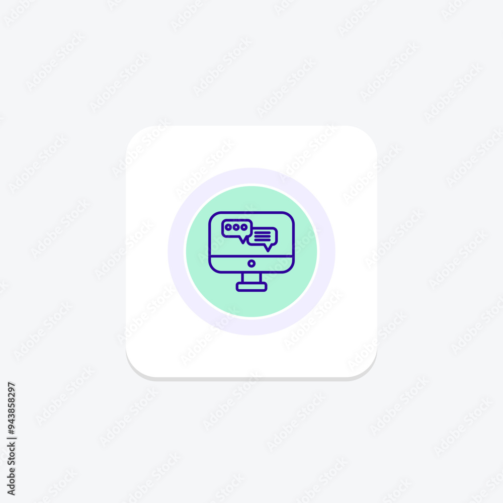 Online Chat icon, chat, gaming, game, communication line icon, editable vector icon, pixel perfect, illustrator ai file Online Chat icon, chat, gaming, game, communication line icon, editable vector icon, pixel perfect, illustrator ai file