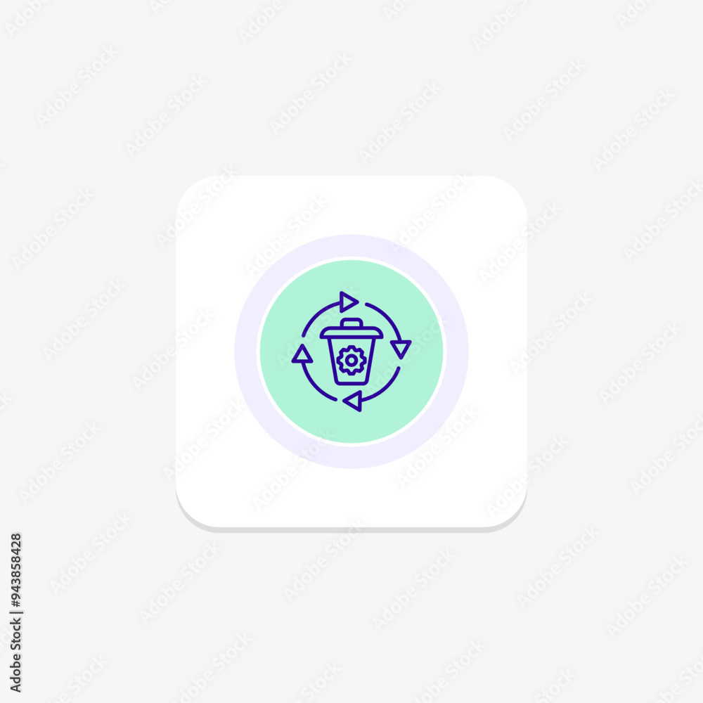Waste Management line icon , vector, pixel perfect, illustrator file Waste Management line icon , vector, pixel perfect, illustrator file