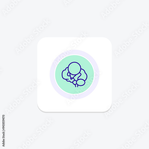 Pineal Gland line icon , vector, pixel perfect, illustrator file