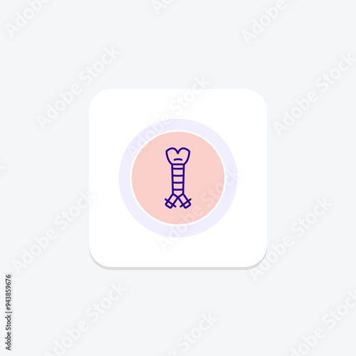 Trachea line icon , vector, pixel perfect, illustrator file