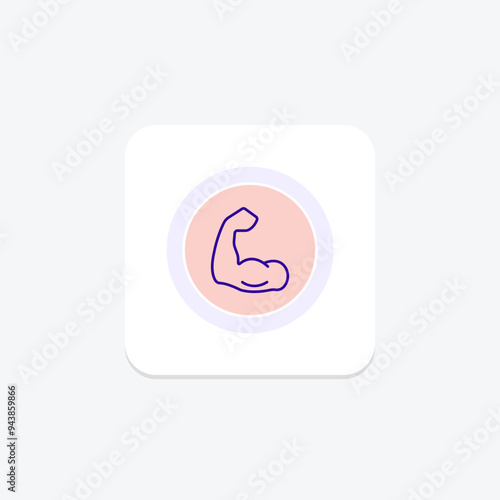 Muscles line icon , vector, pixel perfect, illustrator file