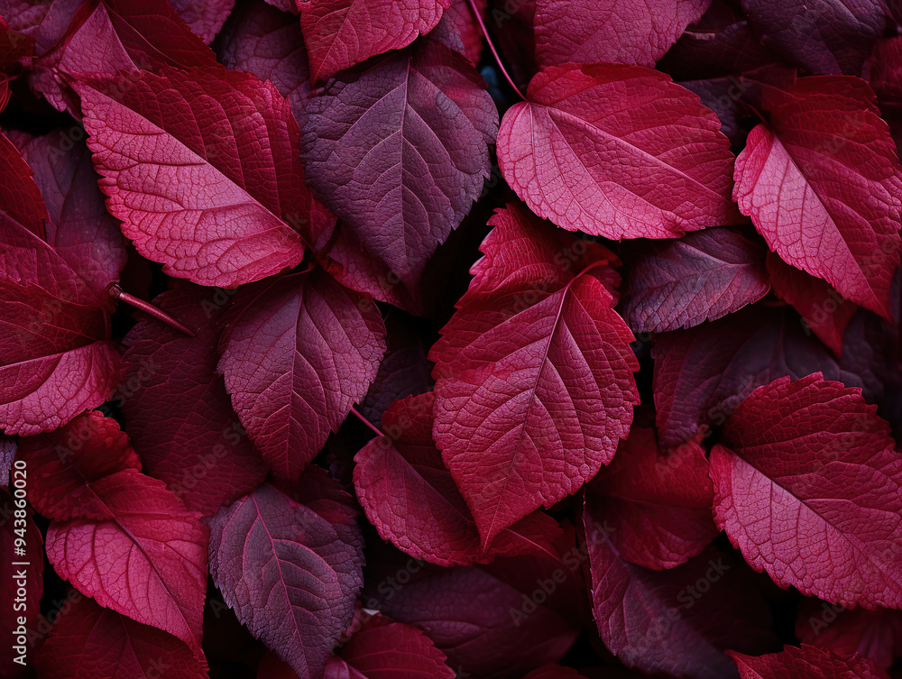 Fototapeta premium Attractive Macro shot many pink leaves spread together to form a beautiful pattern