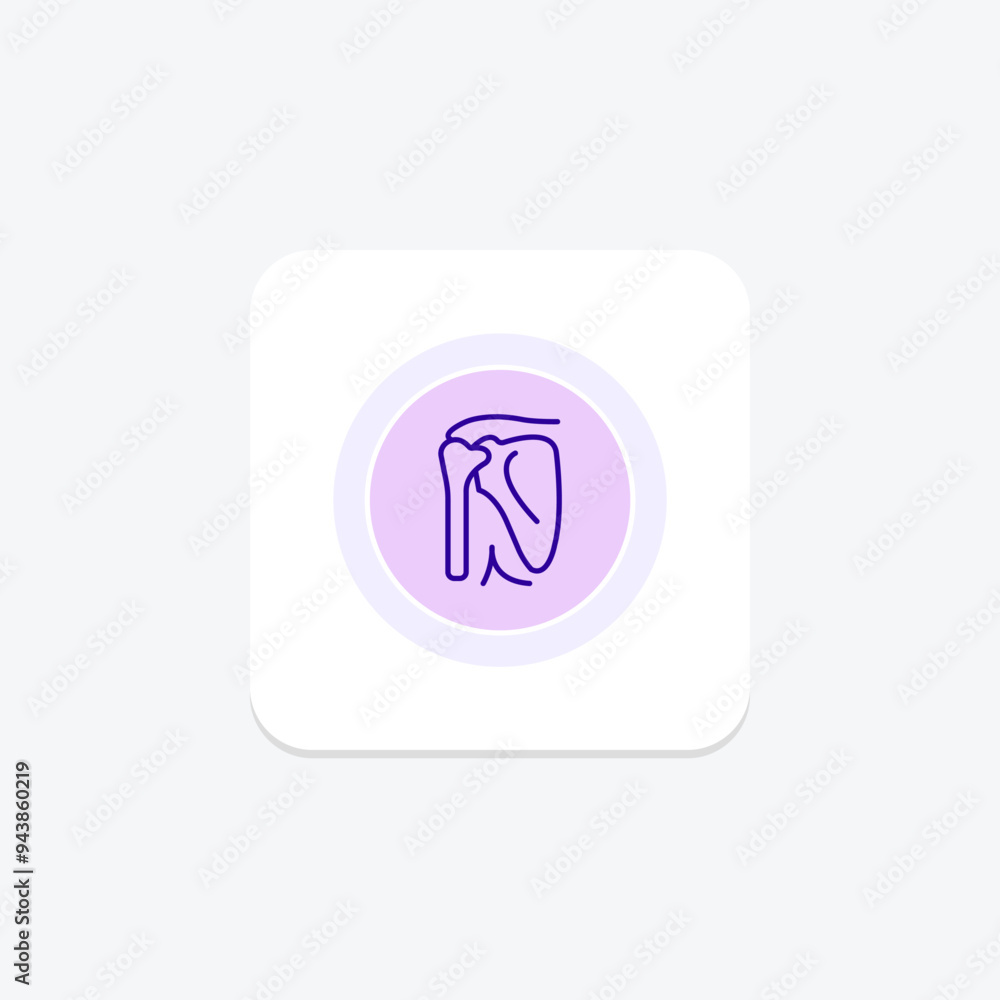 Shoulder Bones line icon , vector, pixel perfect, illustrator file Shoulder Bones line icon , vector, pixel perfect, illustrator file