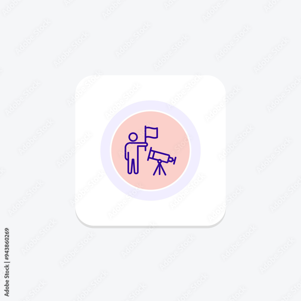 Visionary Pioneer icon, visionary, pioneer, leadership, innovation line icon, editable vector icon, pixel perfect, illustrator ai file Visionary Pioneer icon, visionary, pioneer, leadership, innovation line icon, editable vector icon, pixel perfect, illustrator ai file
