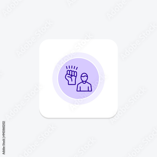 Empowering Leader icon, leadership, empower, leader, inspiration line icon, editable vector icon, pixel perfect, illustrator ai file