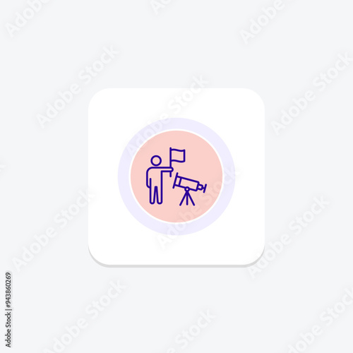 Visionary Pioneer icon, visionary, pioneer, leadership, innovation line icon, editable vector icon, pixel perfect, illustrator ai file