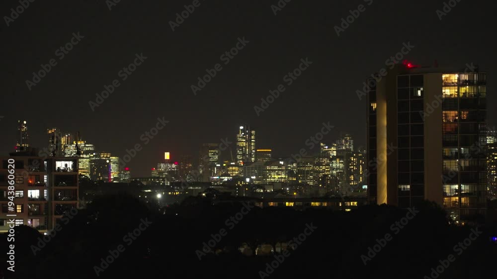 Sydney city skyline at night, Australia Sydney city skyline at night, Australia