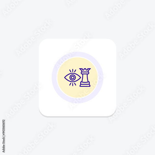 Visionary Strategist icon, strategist, visionary, leadership, planning line icon, editable vector icon, pixel perfect, illustrator ai file