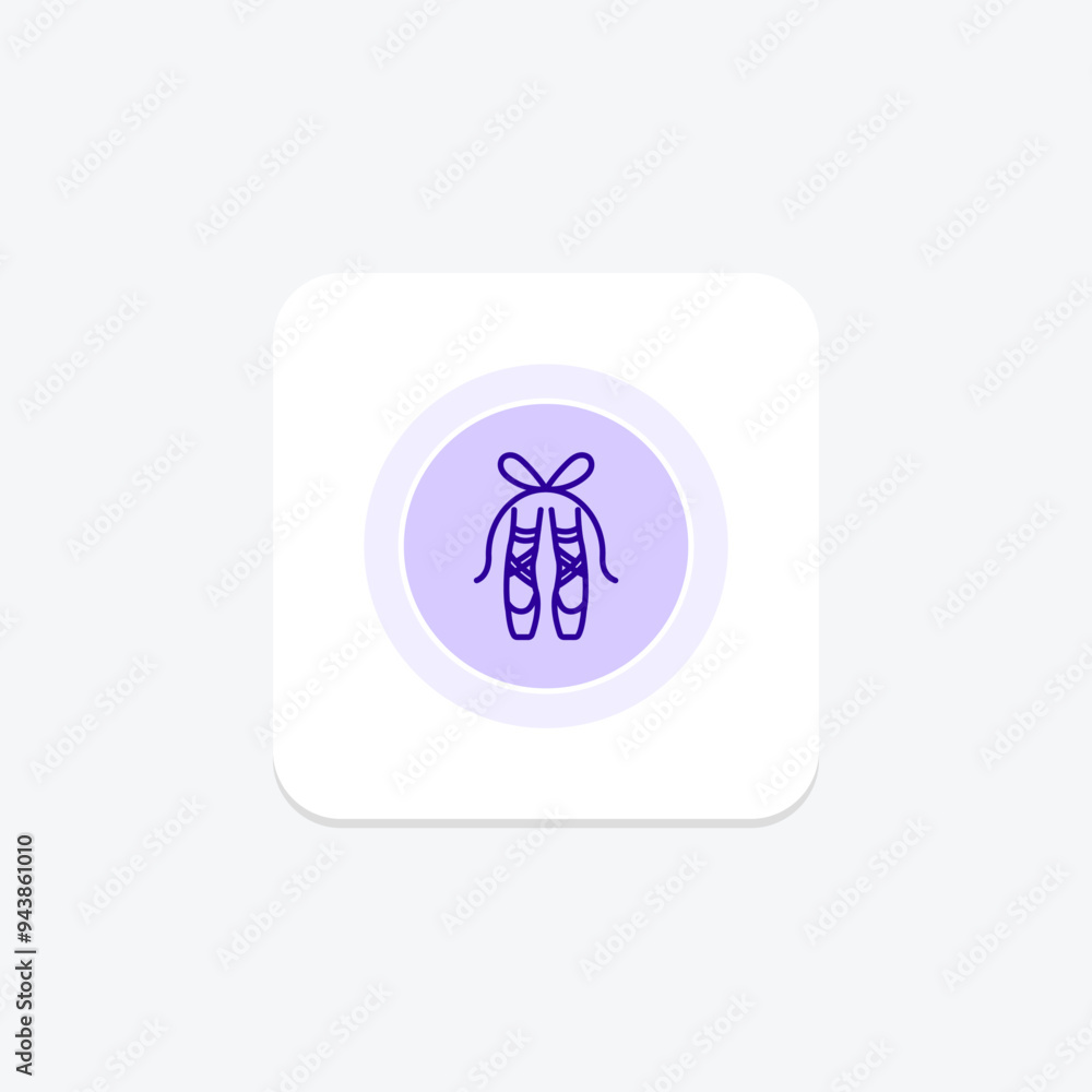 Ballet Shoes icon, shoes, dance, footwear, ballerina line icon, editable vector icon, pixel perfect, illustrator ai file Ballet Shoes icon, shoes, dance, footwear, ballerina line icon, editable vector icon, pixel perfect, illustrator ai file