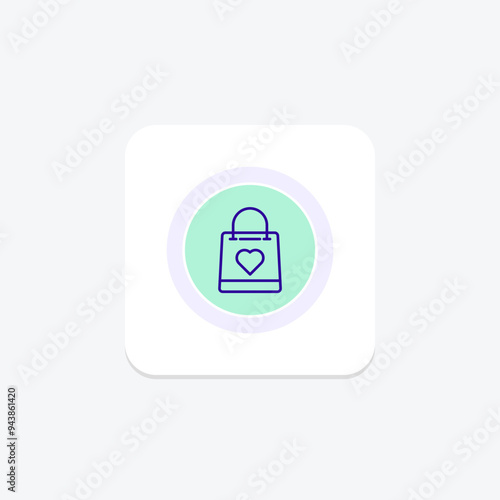 Shopping Bag icon, bag, buy, purchase, tote line icon, editable vector icon, pixel perfect, illustrator ai file