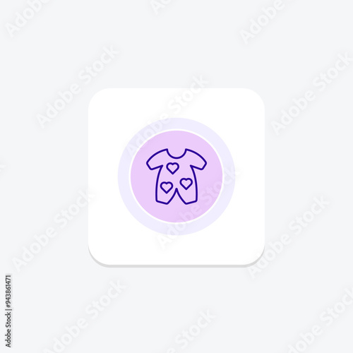 Baby Onesie icon, onesie, infant, clothing, garment line icon, editable vector icon, pixel perfect, illustrator ai file