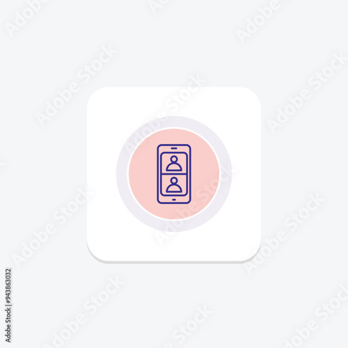 Conference Phone line icon , vector, pixel perfect, illustrator file