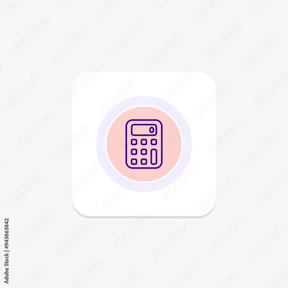Calculator line icon , vector, pixel perfect, illustrator file Calculator line icon , vector, pixel perfect, illustrator file