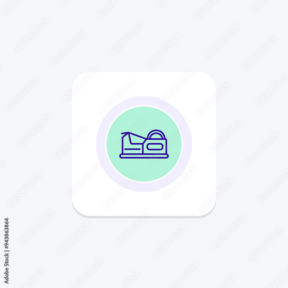 Tape Dispenser line icon , vector, pixel perfect, illustrator file Tape Dispenser line icon , vector, pixel perfect, illustrator file