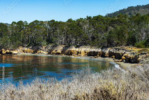 Point Lobos State Natural Reserve in Monterey, with cliffs, trails and beaches, California photo