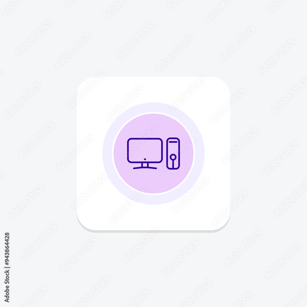 Computer line icon , vector, pixel perfect, illustrator file Computer line icon , vector, pixel perfect, illustrator file