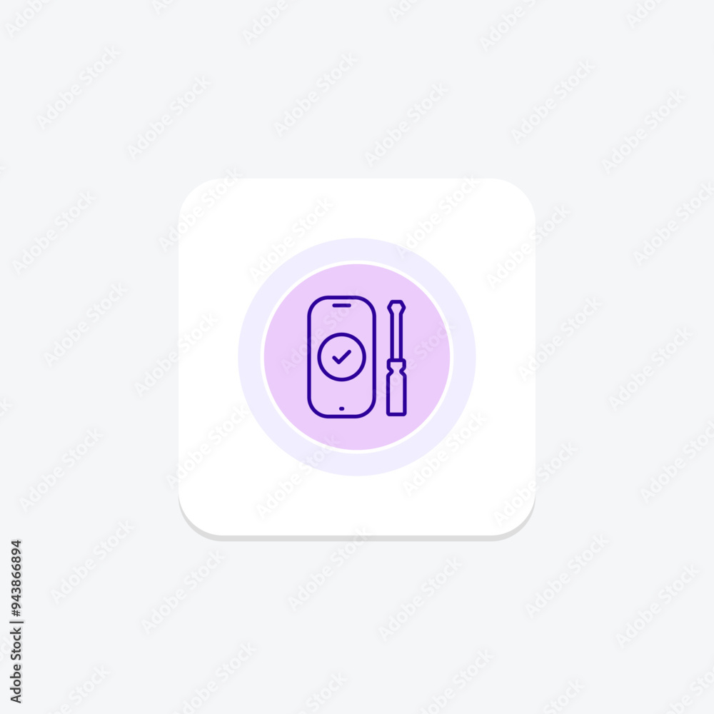 Mobile Repair line icon , vector, pixel perfect, illustrator file Mobile Repair line icon , vector, pixel perfect, illustrator file