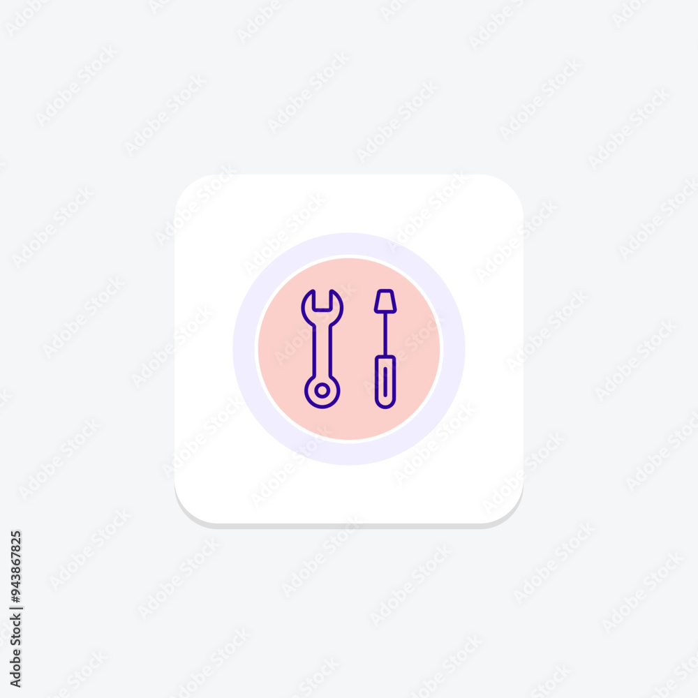 Repair Tools line icon, vector, pixel perfect, illustrator file Repair Tools line icon, vector, pixel perfect, illustrator file
