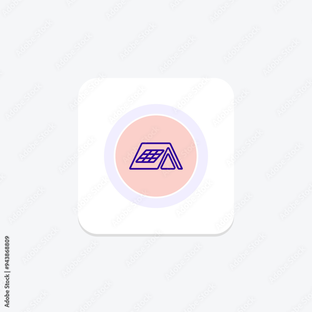 Solar Energy Roof line icon , vector, pixel perfect, illustrator file Solar Energy Roof line icon , vector, pixel perfect, illustrator file