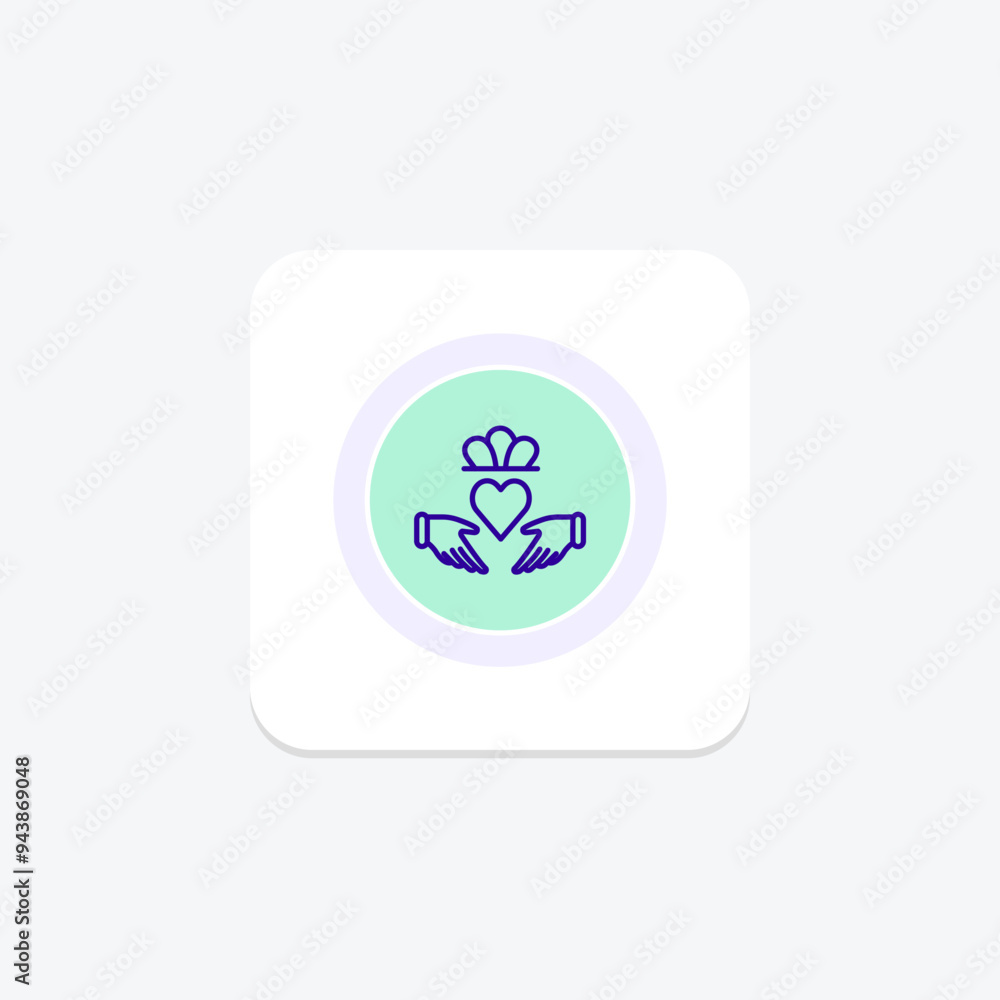 Claddagh Ring icon, ring, irish, symbol, love line icon, editable vector icon, pixel perfect, illustrator ai file Claddagh Ring icon, ring, irish, symbol, love line icon, editable vector icon, pixel perfect, illustrator ai file