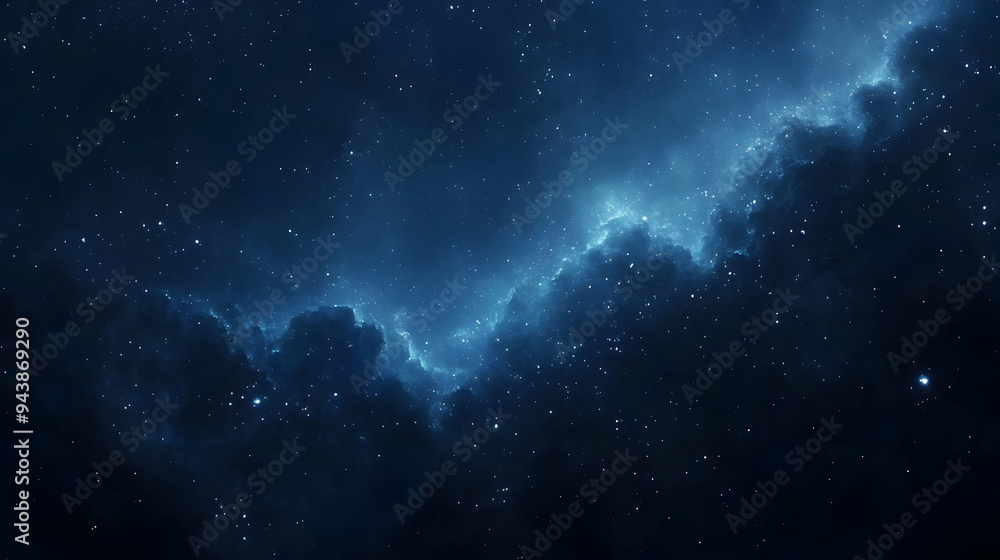 Blue nebula with starry sky. Blue nebula with starry sky.