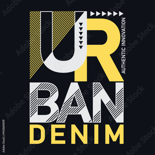 urban denim for product typography label. vector illustration