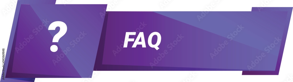 Purple button with the text faq is showing frequently asked questions Purple button with the text faq is showing frequently asked questions