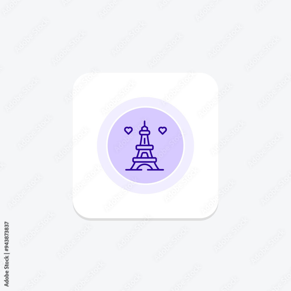 Eiffel Tower icon, landmark, love, paris, romance line icon, editable vector icon, pixel perfect, illustrator ai file Eiffel Tower icon, landmark, love, paris, romance line icon, editable vector icon, pixel perfect, illustrator ai file