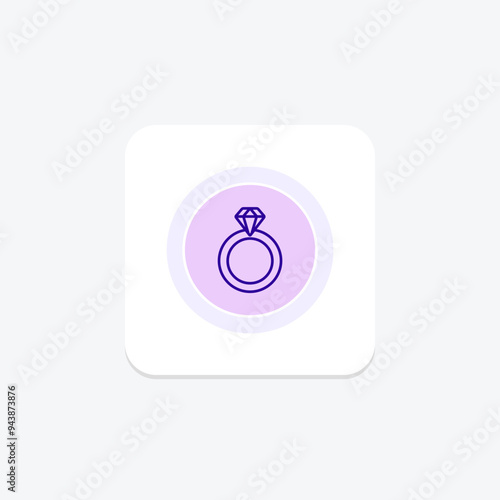 Diamond Ring icon, ring, love, jewelry, precious line icon, editable vector icon, pixel perfect, illustrator ai file