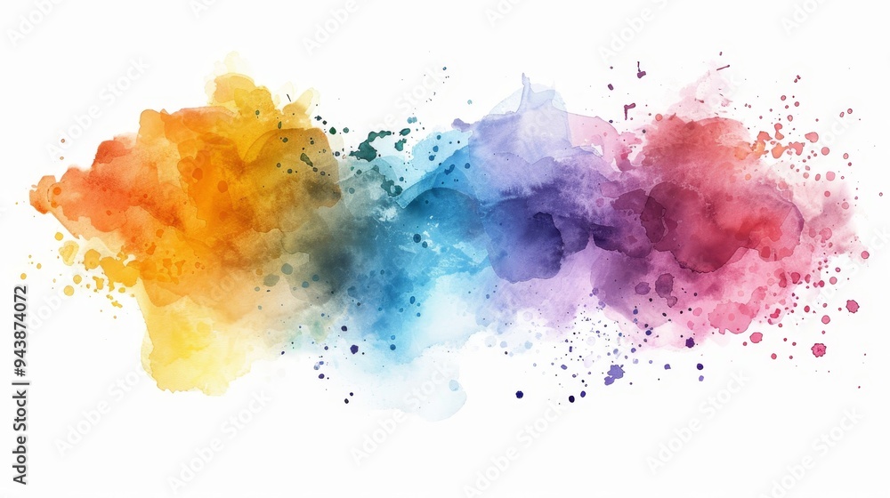 Vibrant Watercolor Splash with Flowing Hue Gradient Vibrant Watercolor Splash with Flowing Hue Gradient