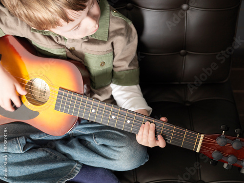 Boy Playing Guitar photo