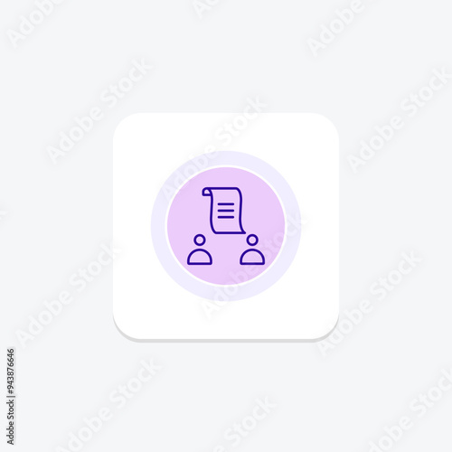 Treaty line icon , vector, pixel perfect, illustrator file
