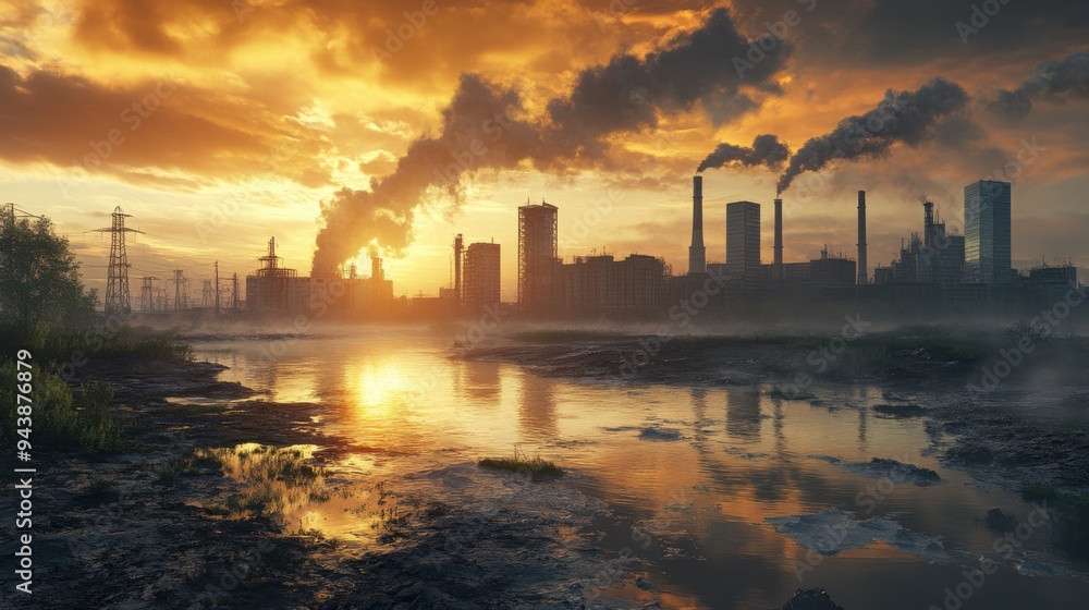 Detailed view of risks to the environment: climate change and contamination. Detailed view of risks to the environment: climate change and contamination.