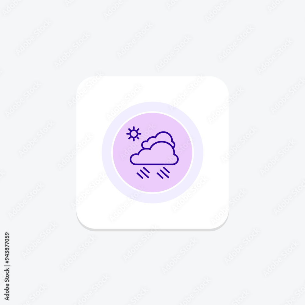 Cloudy Sky icon, clouds, weather, icon, overcast line icon, editable vector icon, pixel perfect, illustrator ai file Cloudy Sky icon, clouds, weather, icon, overcast line icon, editable vector icon, pixel perfect, illustrator ai file