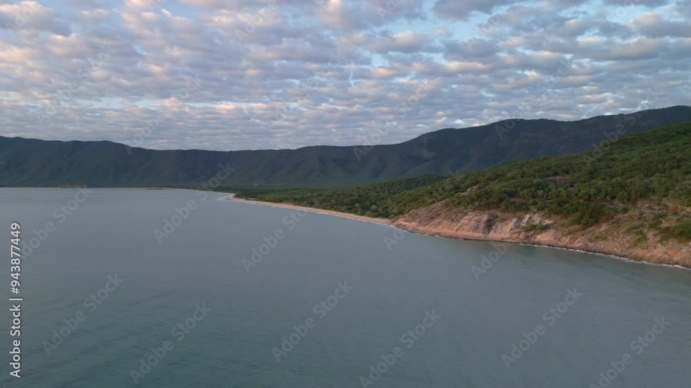 Scenic 4K drone view of Wangetti Beach, ideal for showcasing natural beauty Scenic 4K drone view of Wangetti Beach, ideal for showcasing natural beauty