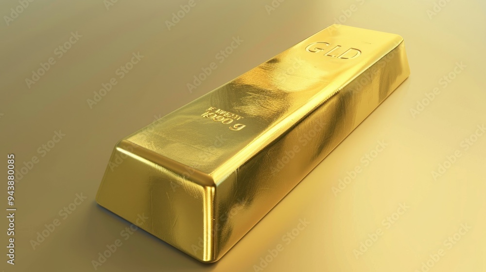 A Shiny Gold Bar with A Shiny Gold Bar with