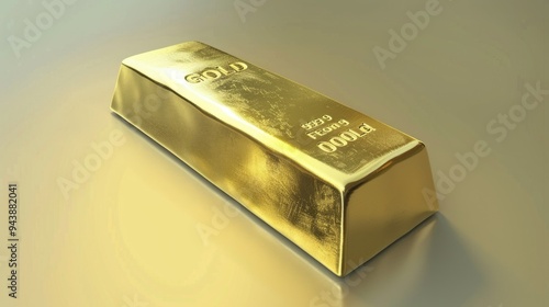 A Single Gold Bar with 999 Fine Imprint photo