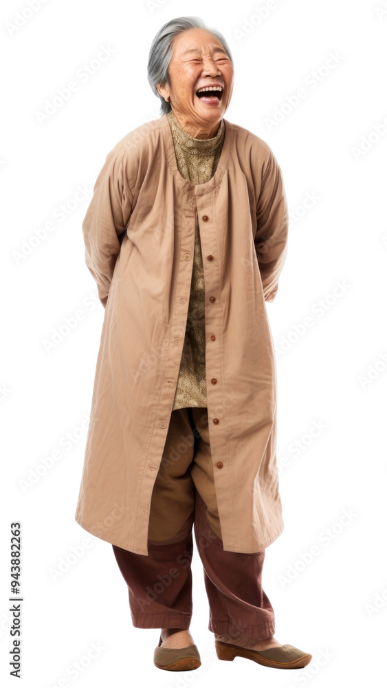 PNG Overcoat adult smile retirement.