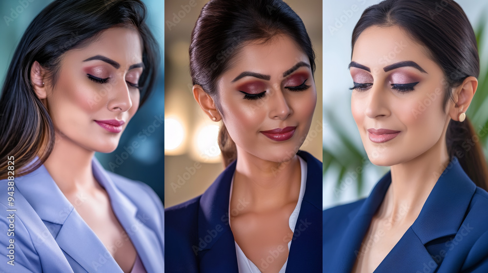 Professional Portfolio of an Indian Fashion Model in Business Suit on Light Gray Background Professional Portfolio of an Indian Fashion Model in Business Suit on Light Gray Background