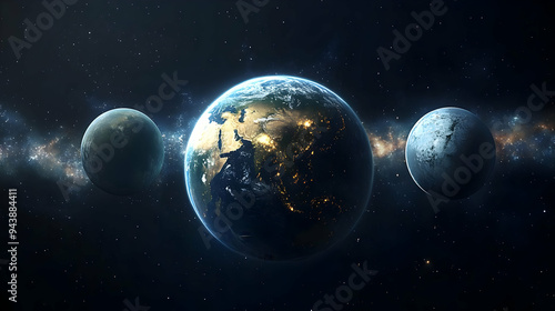 Earth and two other planets...