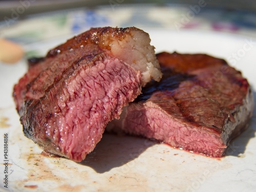 Obraz na płótnie Picanha, or top sirloin cap, steaks on a charcoal grill w salonie