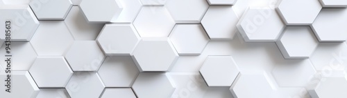 Abstract White Hexagon Pattern Background