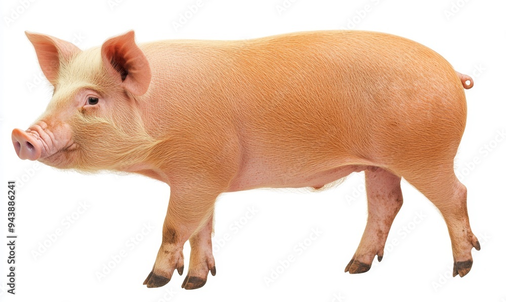 Adorable Cartoon Pig Illustration on White Background: Versatile Design Element for Marketing, Cultural Concepts, and Minimalist Graphic Projects. Cute Farm Animal Vector for Advertising, Year of the Adorable Cartoon Pig Illustration on White Background: Versatile Design Element for Marketing, Cultural Concepts, and Minimalist Graphic Projects. Cute Farm Animal Vector for Advertising, Year of the