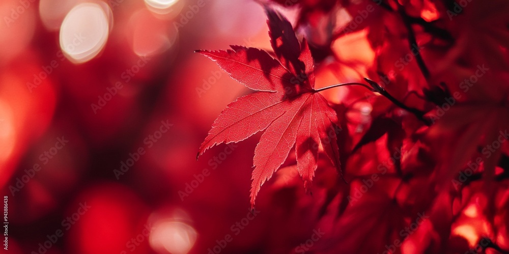 Maple leaves,red,depth of field Maple leaves,red,depth of field